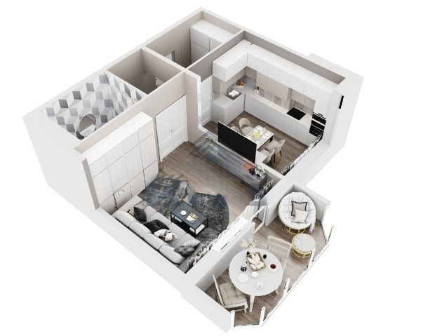 Продаётся 1-комнатная квартира, 44.21 м²