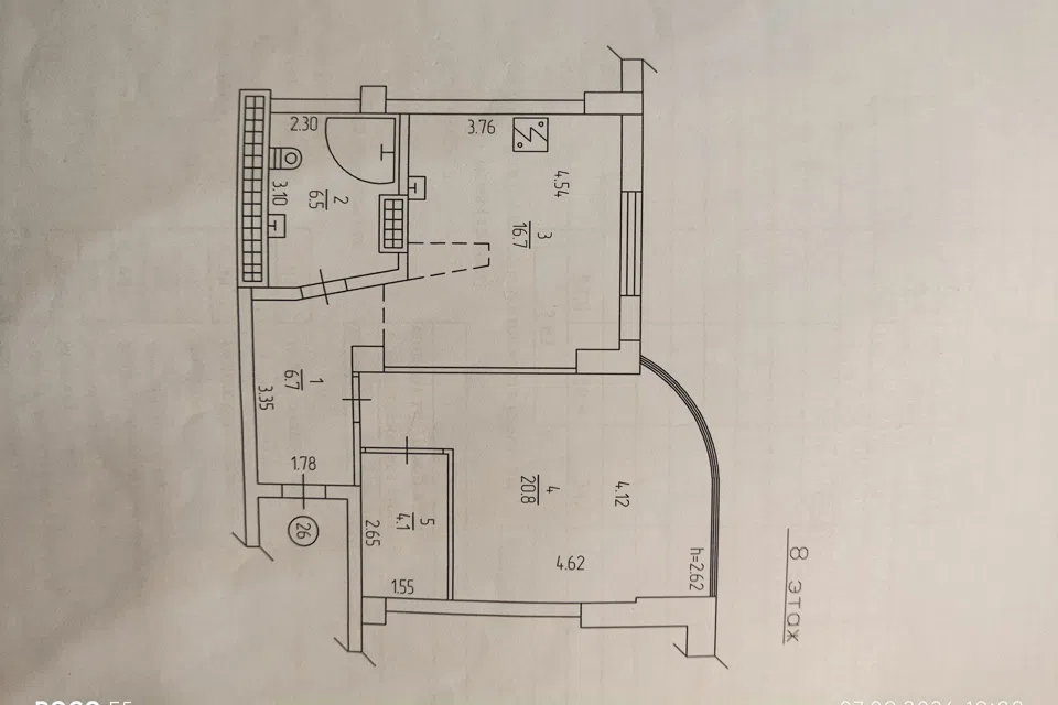 Продаётся студия, 55 м²