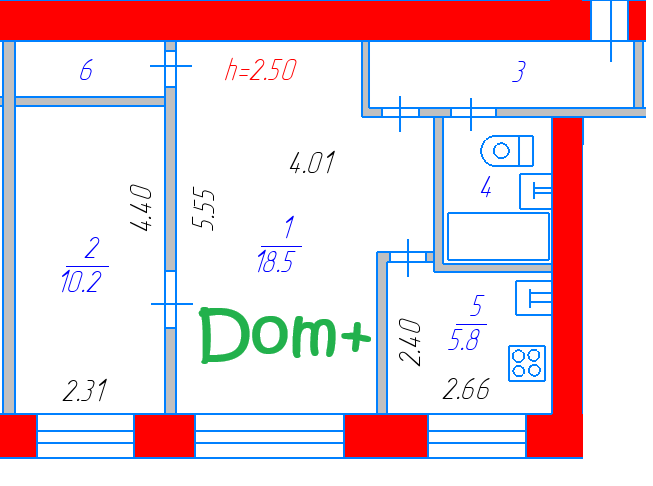 Продаётся 2-комнатная квартира, 45 м²