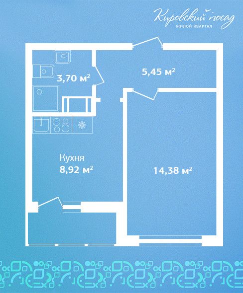 Продаётся 1-комнатная квартира, 32.5 м²