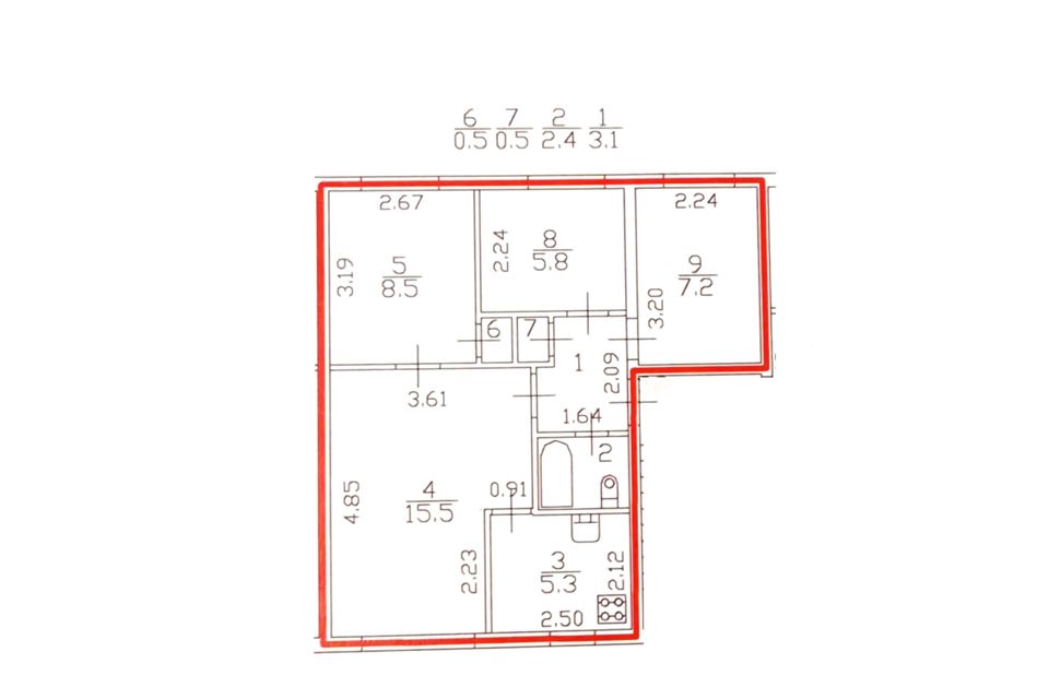 Продаётся 4-комнатная квартира, 48.8 м²