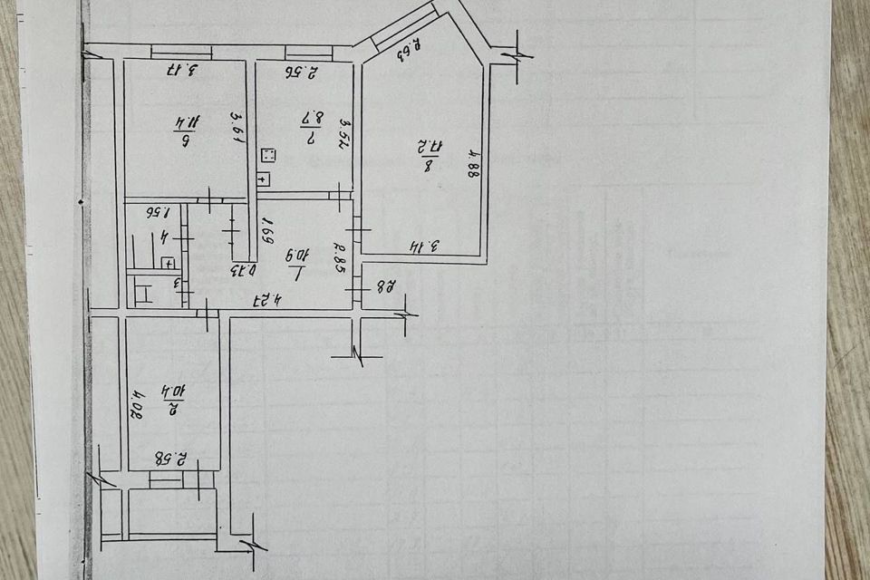 Продаётся 3-комнатная квартира, 63.4 м²