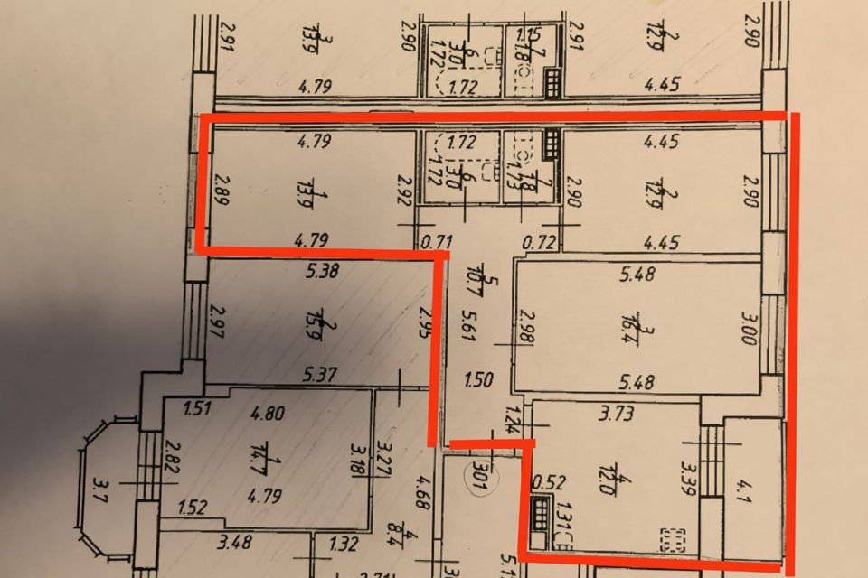 Продаётся 3-комнатная квартира, 70.7 м²