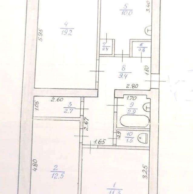 Продаётся 3-комнатная квартира, 70.7 м²
