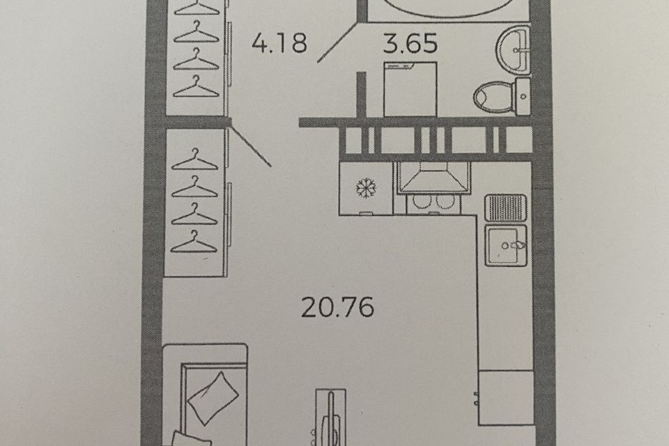 Продаётся студия, 28.5 м²