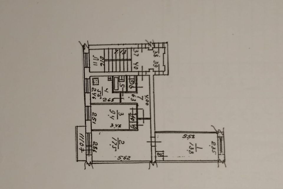 Продаётся 3-комнатная квартира, 58.2 м²