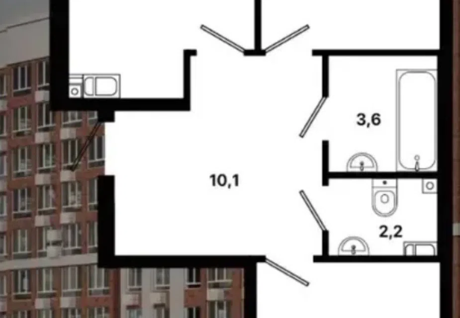 Продаётся 2-комнатная квартира, 62.9 м²