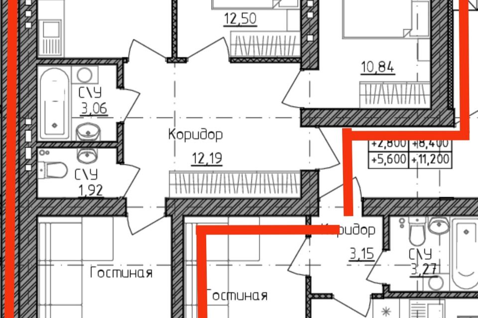 Продаётся 3-комнатная квартира, 71.4 м²