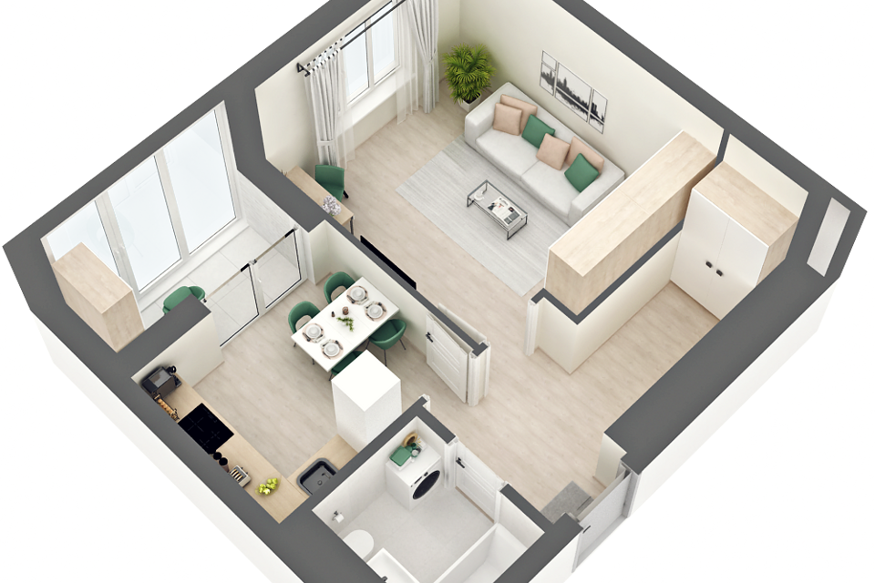 Продаётся 1-комнатная квартира, 39.1 м²