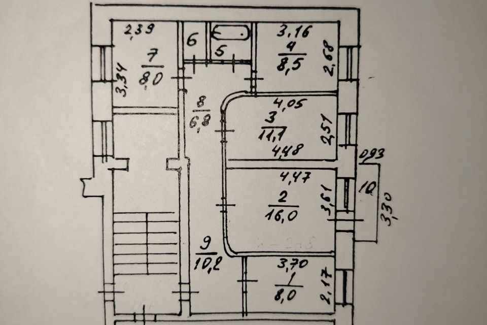 Продаётся 4-комнатная квартира, 72.5 м²