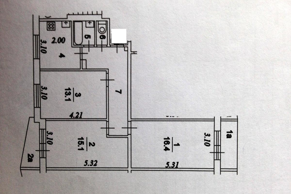 Продаётся 3-комнатная квартира, 63 м²