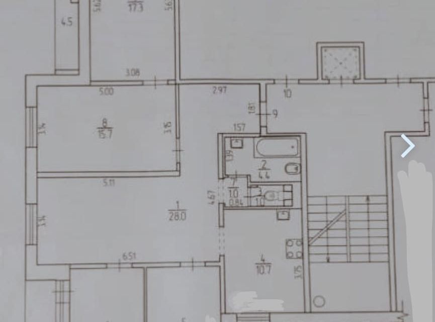 Продаётся 3-комнатная квартира, 72.5 м²