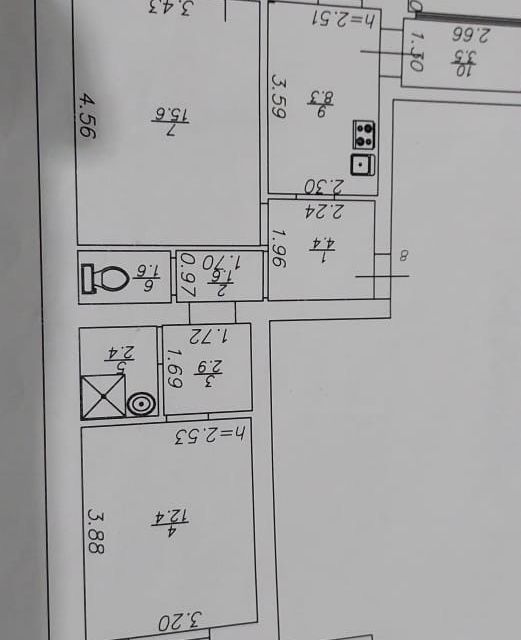 Продаётся 2-комнатная квартира, 56 м²