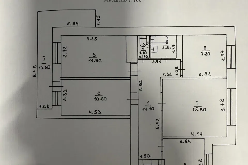 Продаётся 4-комнатная квартира, 72 м²