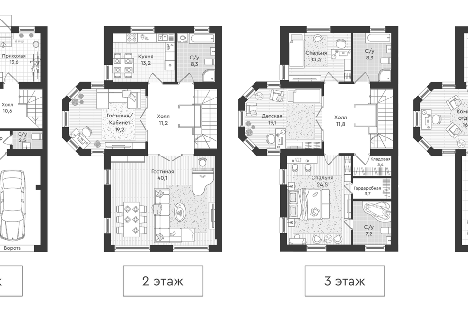 Продаётся 4-комнатная квартира, 309.2 м²