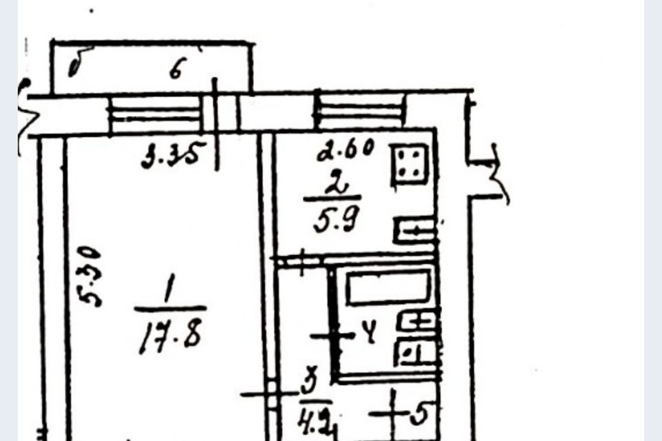 Продаётся 1-комнатная квартира, 31.7 м²