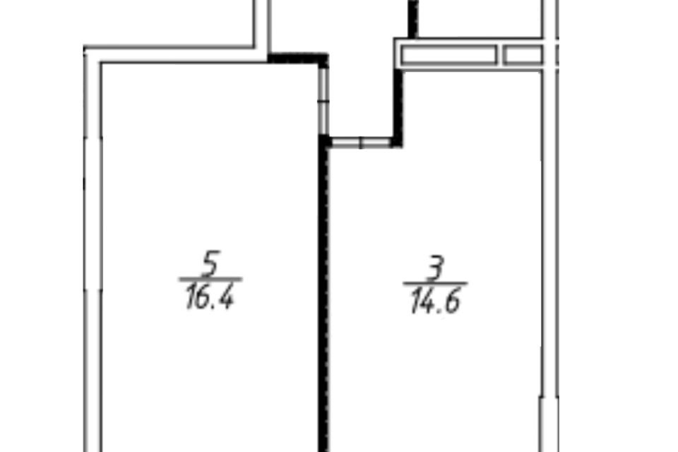 Продаётся 1-комнатная квартира, 44.9 м²