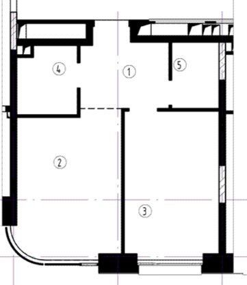 Продаётся 1-комнатная квартира, 42.9 м²