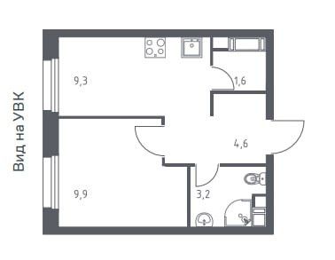 Продаётся 1-комнатная квартира, 28.9 м²