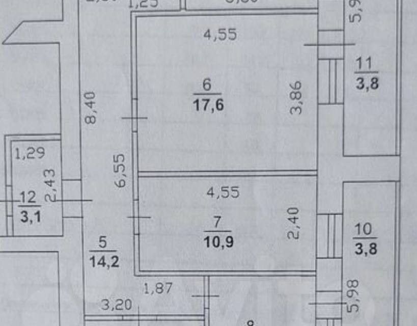 Продаётся 4-комнатная квартира, 73 м²