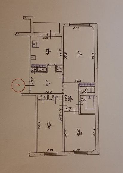 Продаётся 3-комнатная квартира, 65 м²