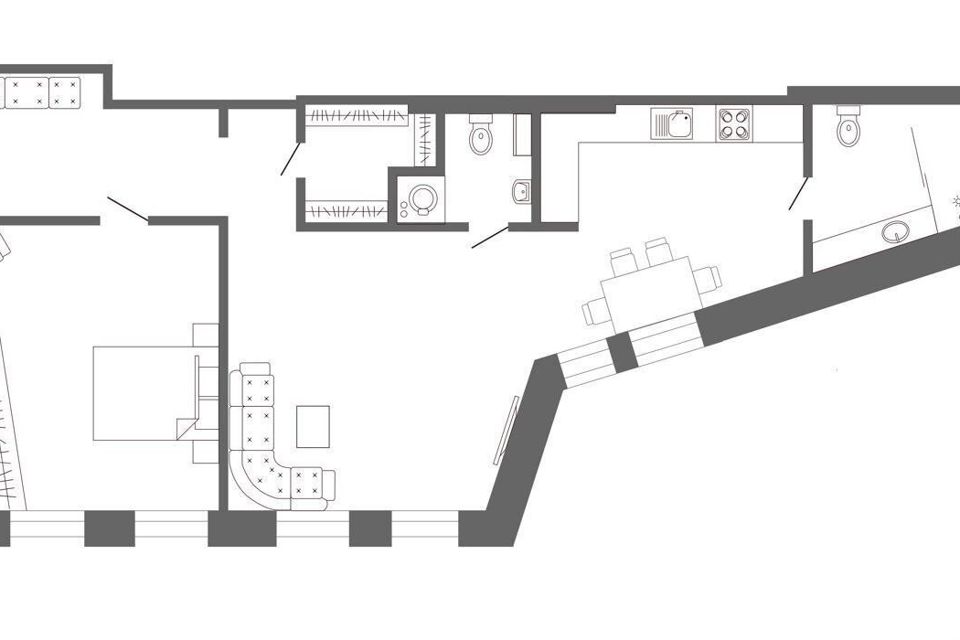 Продаётся 2-комнатная квартира, 86 м²