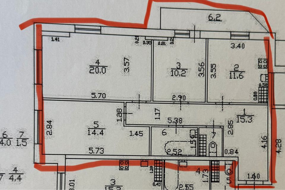 Продаётся 3-комнатная квартира, 77 м²