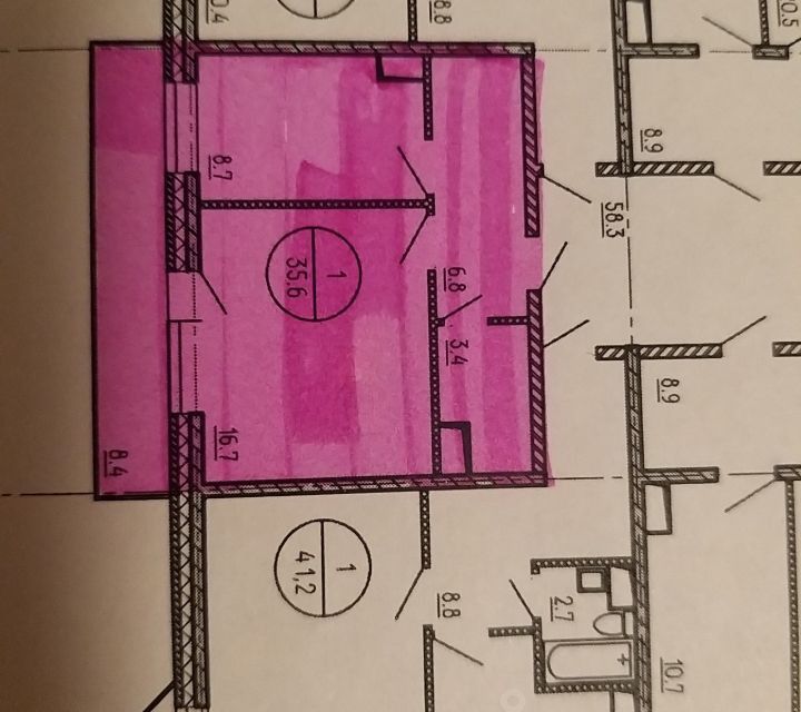 Продаётся 1-комнатная квартира, 34.7 м²