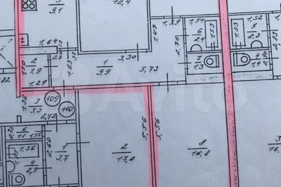 Продаётся 3-комнатная квартира, 60.8 м²