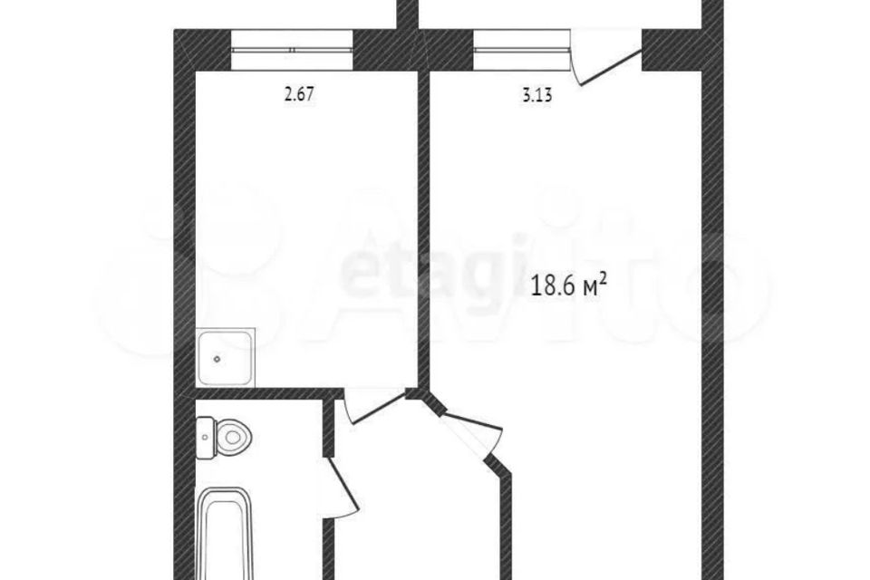 Продаётся 1-комнатная квартира, 36.4 м²