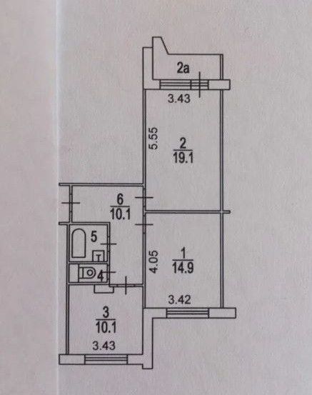 Продаётся 2-комнатная квартира, 64 м²