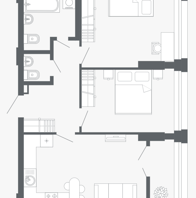 Продаётся 3-комнатная квартира, 63.6 м²