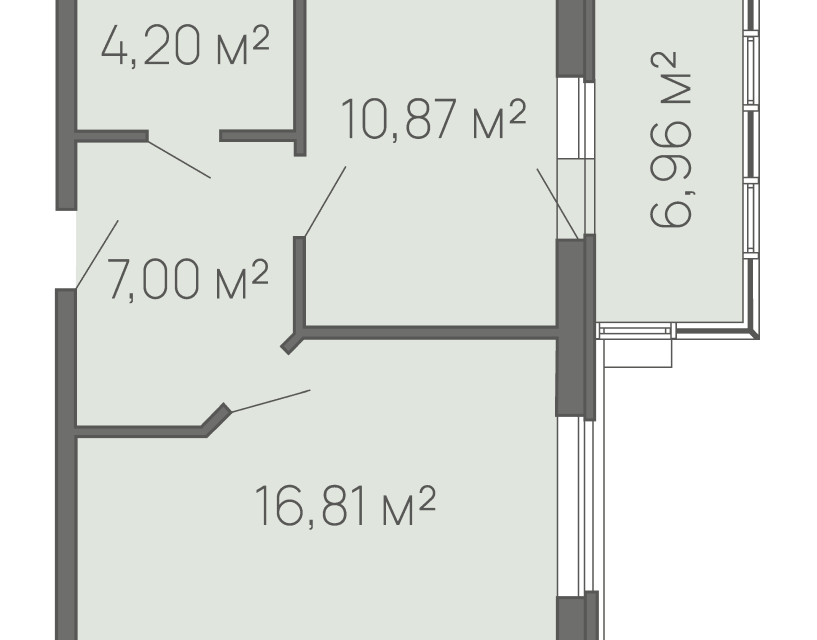 Продаётся 1-комнатная квартира, 45 м²