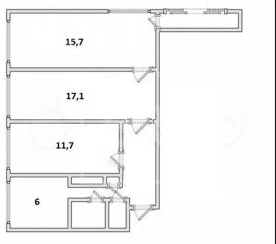 Продаётся 3-комнатная квартира, 63 м²