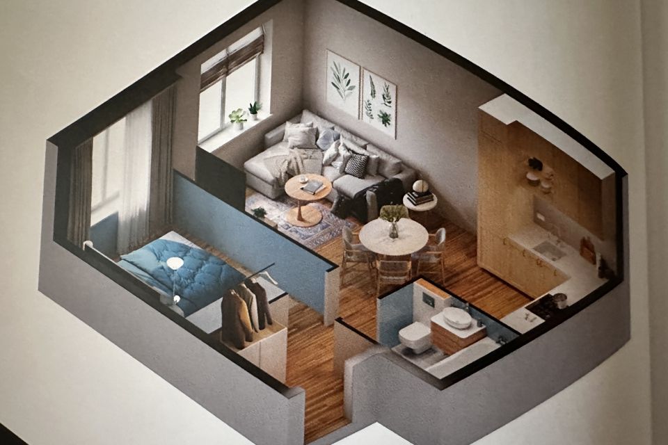Продаётся 1-комнатная квартира, 42 м²