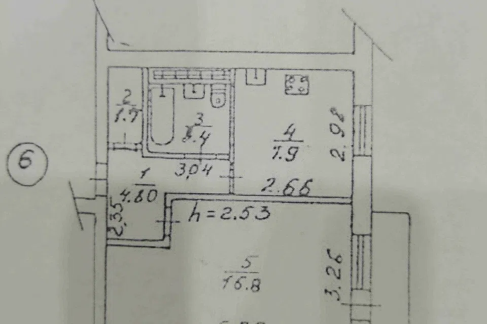 Продаётся 1-комнатная квартира, 35.5 м²