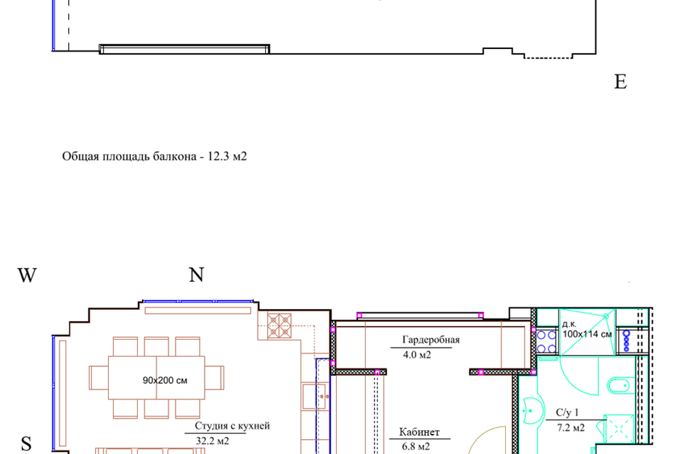 Продаётся 3-комнатная квартира, 78.1 м²