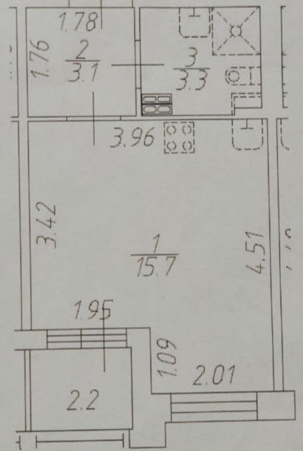 Продаётся студия, 22.1 м²