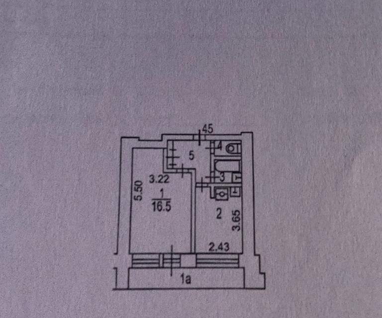 Продаётся 1-комнатная квартира, 36 м²