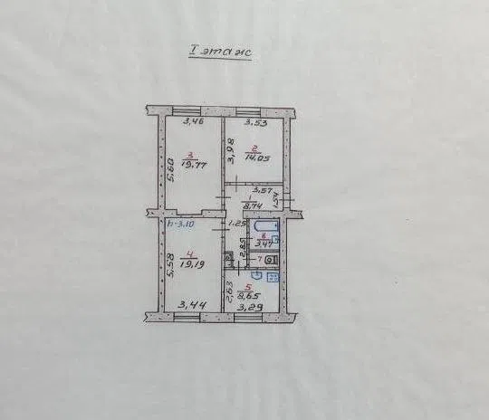 Продаётся 3-комнатная квартира, 87 м²