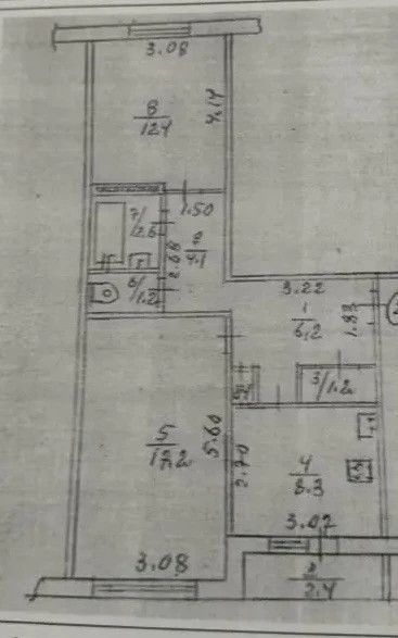 Продаётся 2-комнатная квартира, 56 м²