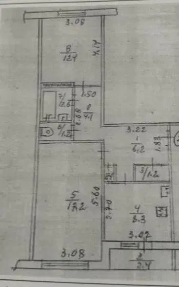 Продаётся 2-комнатная квартира, 56 м²