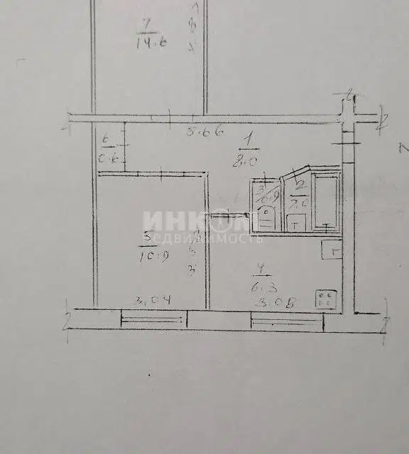 Продаётся 2-комнатная квартира, 46 м²