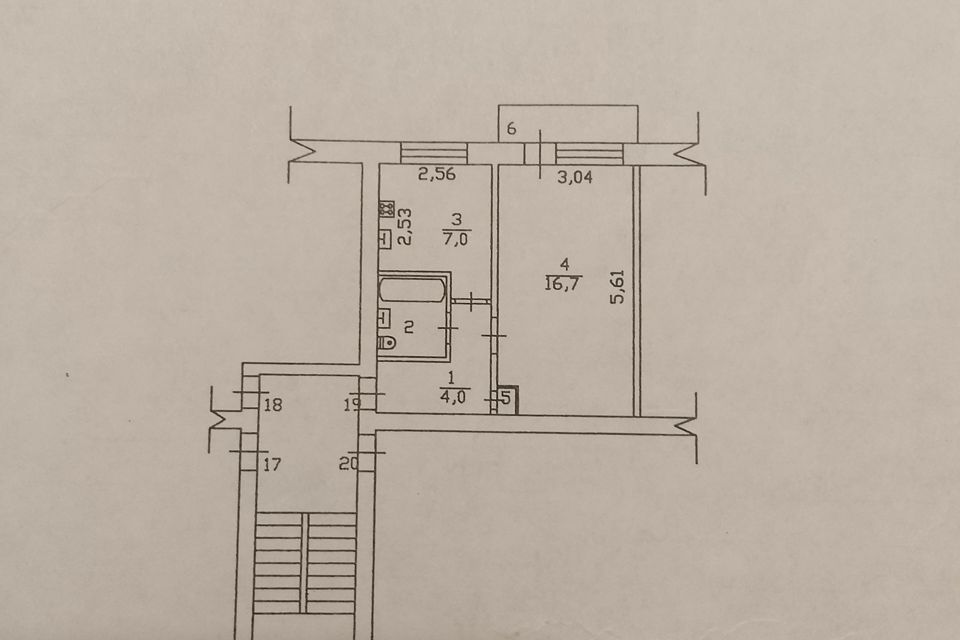 Продаётся 1-комнатная квартира, 30.9 м²