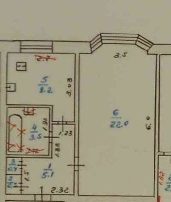 Продаётся 1-комнатная квартира, 39.7 м²