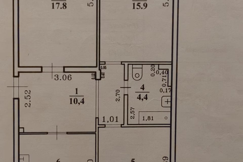 Продаётся 3-комнатная квартира, 69.7 м²