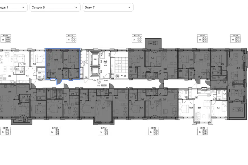Продаётся 1-комнатная квартира, 32.58 м²