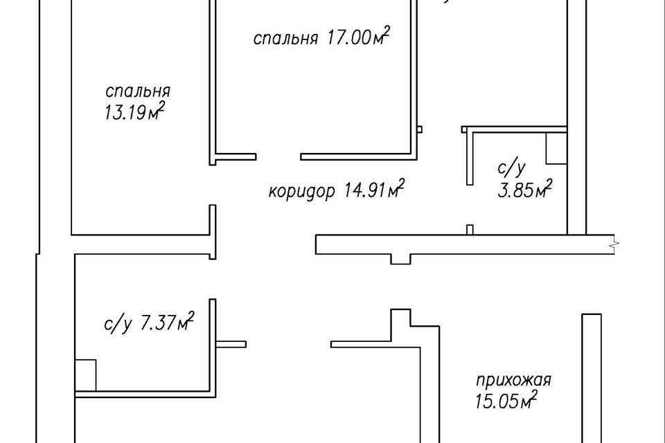 Продаётся 3-комнатная квартира, 121.3 м²