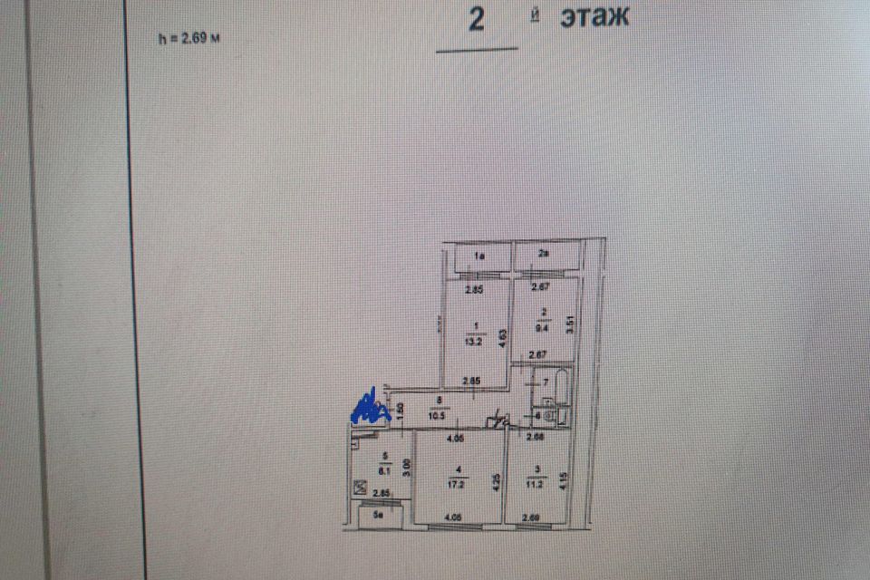 Продаётся 4-комнатная квартира, 78.2 м²