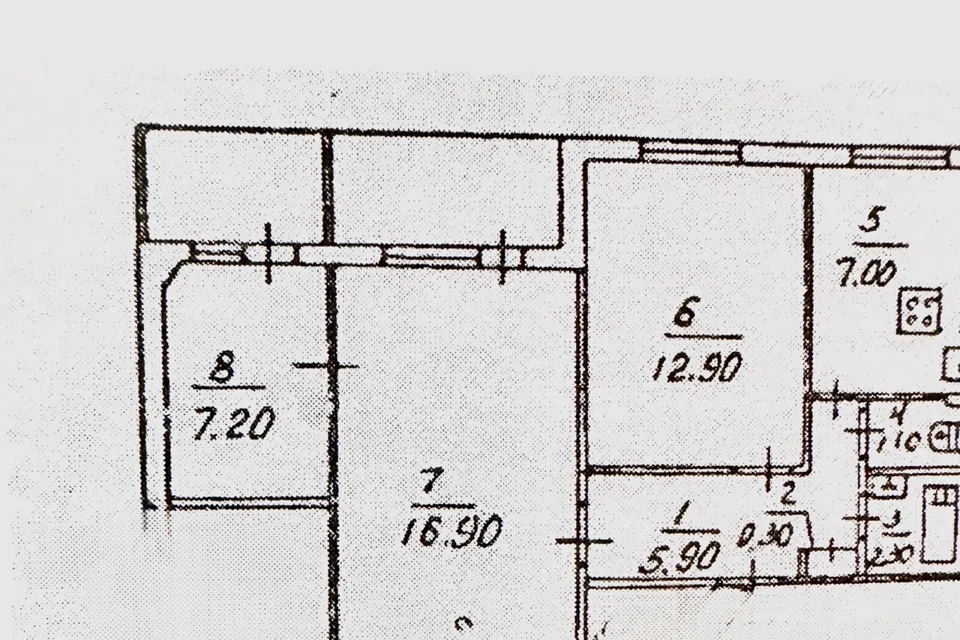 Продаётся 3-комнатная квартира, 57 м²